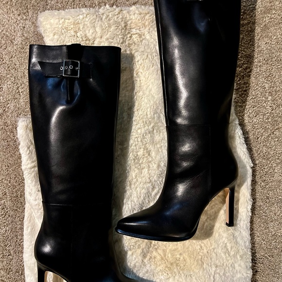 Brand New in Box! Paige Hazel Knee High Boots! 8 Stacked Heel Adjustable Calf - Picture 10 of 16
